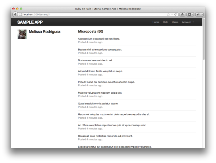 other profile with microposts bootstrap