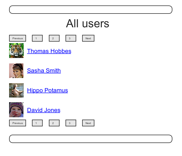 page flow user index mockup bootstrap